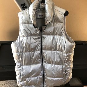 Silver insulated vest